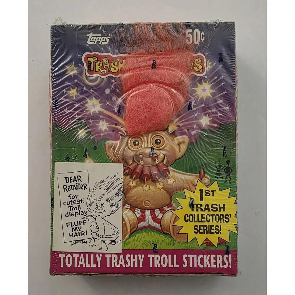 1992 Trash Can Trolls Sticker Trading Card Box 1st Series Topps Wax Full  Sealed